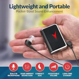 Geluidsversterker voor Persoonlijk Gebruik - Audiotoestel met 50dB Versterking en 100 Voet Bereik — thumbnail 2