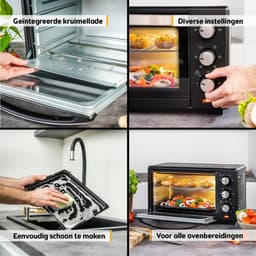 DnA® Heteluchtoven - Airfryer Oven - Airfryer - Oven - Zwart - 46cm x 32cm x 28cm — thumbnail 4