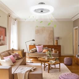Plafondventilator met Verlichting 80W - Stille Ventilatorlamp met Instelbaar Licht en Windsnelheid — thumbnail 2