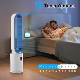 Stille torenventilator met 3 snelheden en 60° oscillatie, met LED-display en timer — thumbnail 4