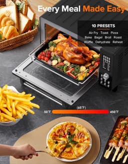 Slimme 12-in-1 Heteluchtfriteuse Ovensnelbroodrooster, 21 QT, 1800W — thumbnail 3