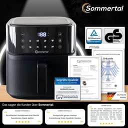 Airfryer XL 4.0L met Touchscreen - 8 Programma's - 1500W - Gezond Frituren & Energiebesparend — thumbnail 4