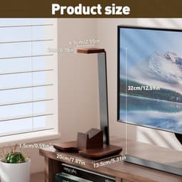 Controllerhouder - Koptelefoonstandaard - Accessoire opbergrek -Houten Controllerstandaard - Hoofdtelefoonstandaard Gamingtafel - Desktop Accessoires - Perfect voor Feestdecoratie - Kerstcadeau - Kerst — thumbnail 3