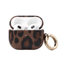 Selencia Sabi Case met panterprint - Hoesje geschikt voor AirPods 3 (2021) - Mocha Brown — thumbnail 1