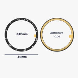 kwmobile Beschermende Ring geschikt voor Samsung Galaxy Watch 8 (44mm) Fitness Tracker - Bezel Ring voor smartwatch - Beschermring voor smartwatch in zwart / zilver. — thumbnail 7