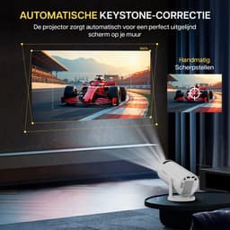 Nexino® Smart Mini Beamer PRO - Projector - 4K Support - Android 14.0 - Home Cinema - Wifi & Bluetooth - Geschikt voor IOS en Android - Incl. Opbergtas — thumbnail 5