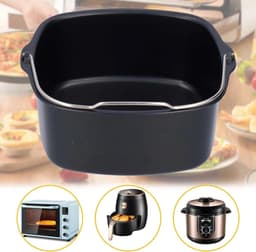 Bakpan voor Air Fryer - Vierkante Cake Pan Accessoires - Non-Stick Backing Cake Vat - Met Handvat - Brood Cake Mand - Bakken Tin Accessoires - Snelkookpan - 18 cm, Oven. — thumbnail 7