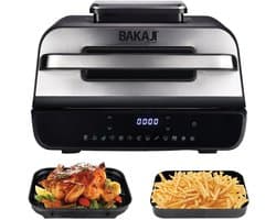 XXL Heteluchtfriteuse Combi met Grillpan - 6L Capaciteit en 6 Kookstanden - 1800W