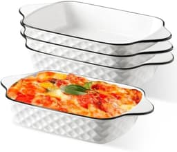 PromoHome Set van 4 Keramieken Ovenschaaltjes met Handvatten - Voor Oven, Magnetron en Airfryer — thumbnail 1