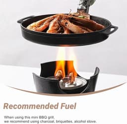 Mini BBQ Grill voor Indoor Barbecue - Draagbare Rookloze Tafelblad Grill voor Koreaanse Familie - Compacte Barbecue Pot voor Camping en Picknick — thumbnail 4