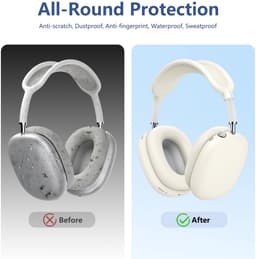 4-delige set - Siliconen Hoes - voor AirPods Max Hooftelefoons 1，2 van – Siliconen Oorkussens Beschermhoes - Oorschelp Beschermhoes, Hoofdband Beschermhoes – Anti-Kras Zachte Siliconen Beschermer – Sterrenlicht — thumbnail 4