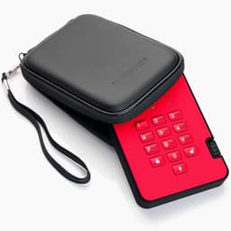 Beveiligde Externe Harde Schijf 1TB Rood - PIN Beveiliging & Hardware Encryptie — thumbnail 2