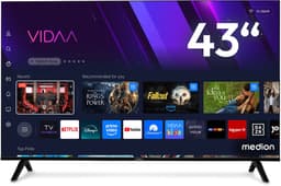 MEDION 108 cm (43″) Ultra HD TV (Smart-TV, 4K, HDR10, VIDAA Store, Prime Video, Disney+, DAZN, Paramount+, HbbTV, PVR, Bluetooth, MD 843301) — thumbnail 1