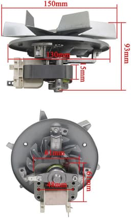Ventilator Motor met Waaier onderdelen 230V - Efficiënte en Betrouwbare Ventilatie — thumbnail 4