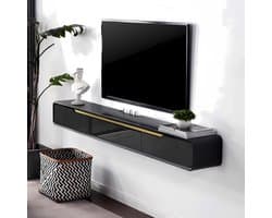 Zwevend TV Meubel tot 200 cm met 2 Lades - Moderne Wandkast voor Televisie