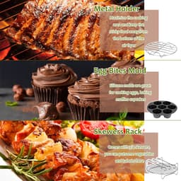 12 stuks 8 inch accessoires voor heteluchtfriteuse met antiaanbaklaag, machinewasbaar, voor siliconen bakvorm accessoires voor heteluchtfriteuse — thumbnail 5