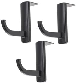 PHENOFICE Pack of 3 self-adhesive headphone holders, hooks, ideal for storing headsets, black, table or monitor, space-saving and practical, stable grip for all headphones — thumbnail 1