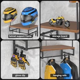 Helmhouder Wandmontagestandaard voor Motoraccessoires en Helmhanger — thumbnail 5
