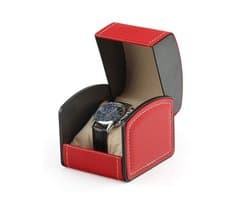 Horlogedoos van PU-leer, luxe horloge- en smartwatch-opbergdoos met één display, standaard met kussen