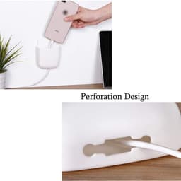 Ynkkvre -Telefoonhouder stopcontact - 6 Stuks - Afstandsbediening Houder - Opbergdoos voor wandmontage - organizer aan de muur - Muurhouder - Telefoon wandhouder - ABS - Zelfklevende - wand organizer - 2.5 x 8 x 11.5 cm — thumbnail 2