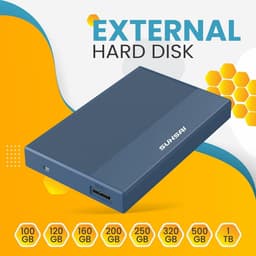 320GB Externe Harde Schijf 2,5 inch USB 3.0 Draagbare HDD Geheugenuitbreiding voor Mac, PC, Laptop, PS4, PS5 en Gameconsole - Blauw — thumbnail 3