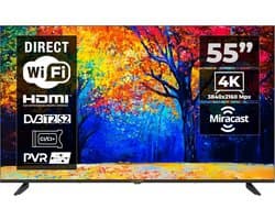 55 inch 4K UHD Android Smart TV - Randloos Design met HDR10 en Dolby Audio
