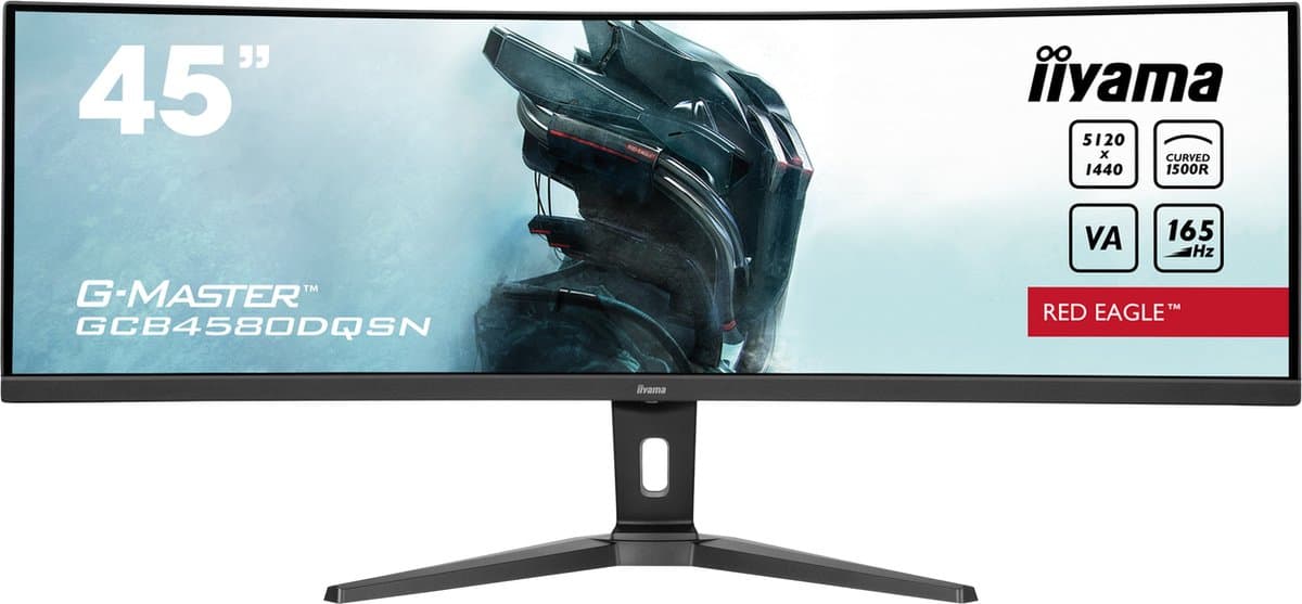 iiyama G-Master GCB4580DQSN-B1 Red Eagle - 45 inch - DQHD - VA - 165 Hz - Verstelbaar - Curved — afbeelding 1