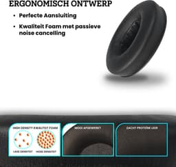Somstyle Oorkussens Geschikt Voor JBL Synchros E50BT/S500/S700 - 2 Stuks - Zacht Schuim - Eiwitleer - Zwart — thumbnail 5