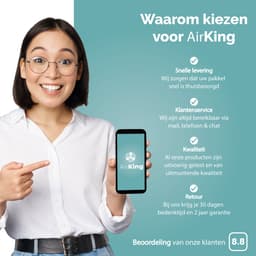 AirKing Torenventilator 117cm - Kolomventilator met Afstandsbediening - Ventilator staand met Timer - 3 Snelheidsstanden - Oscillatie & Dimbaar LED Scherm - Energiezuinig - Koelventilator voor Kamer - Zwart — thumbnail 4