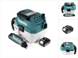 Makita DVC 750 LG1X3 accu stofzuiger nat- en droogzuiger 18 V draagbaar + 1x 6,0 Ah accu - zonder accessoires, zonder oplader — thumbnail 1