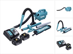Makita DCL 184 RM accustofzuiger 18 V 54 mbar 0,5 l + 2x accu 4,0 Ah + oplader — thumbnail 1