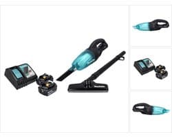 Makita DCL 180 RF B accu stofzuiger 18 V zwart + 2x oplaadbare accu 3.0 Ah + lader
