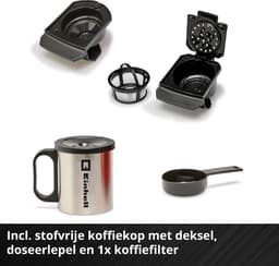 Einhell Accu Koffiezetapparaat TE-CF 18 Li Solo - Power X-Change - 18 V/Li-ion - Inhoud waterreservoir: 240 ml - 2-in-1: filterkoffie en koffiepadmachine - Geleverd inclusief 1x RVS koffiemok (240 ml) - Excl. accu en lader — thumbnail 3
