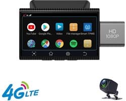 TechU™ Dashcam Voor en Achter Camera – M12 Zwart – Dashboardcamera – 3” Scherm – Full HD 1080P – GPS & Wifi – 150° Wijdhoeklens – Nachtvisie – Loop recording – Bewegingssensor – G-sensor – Parkeermodus – Incl. Achteruitrijcamera
