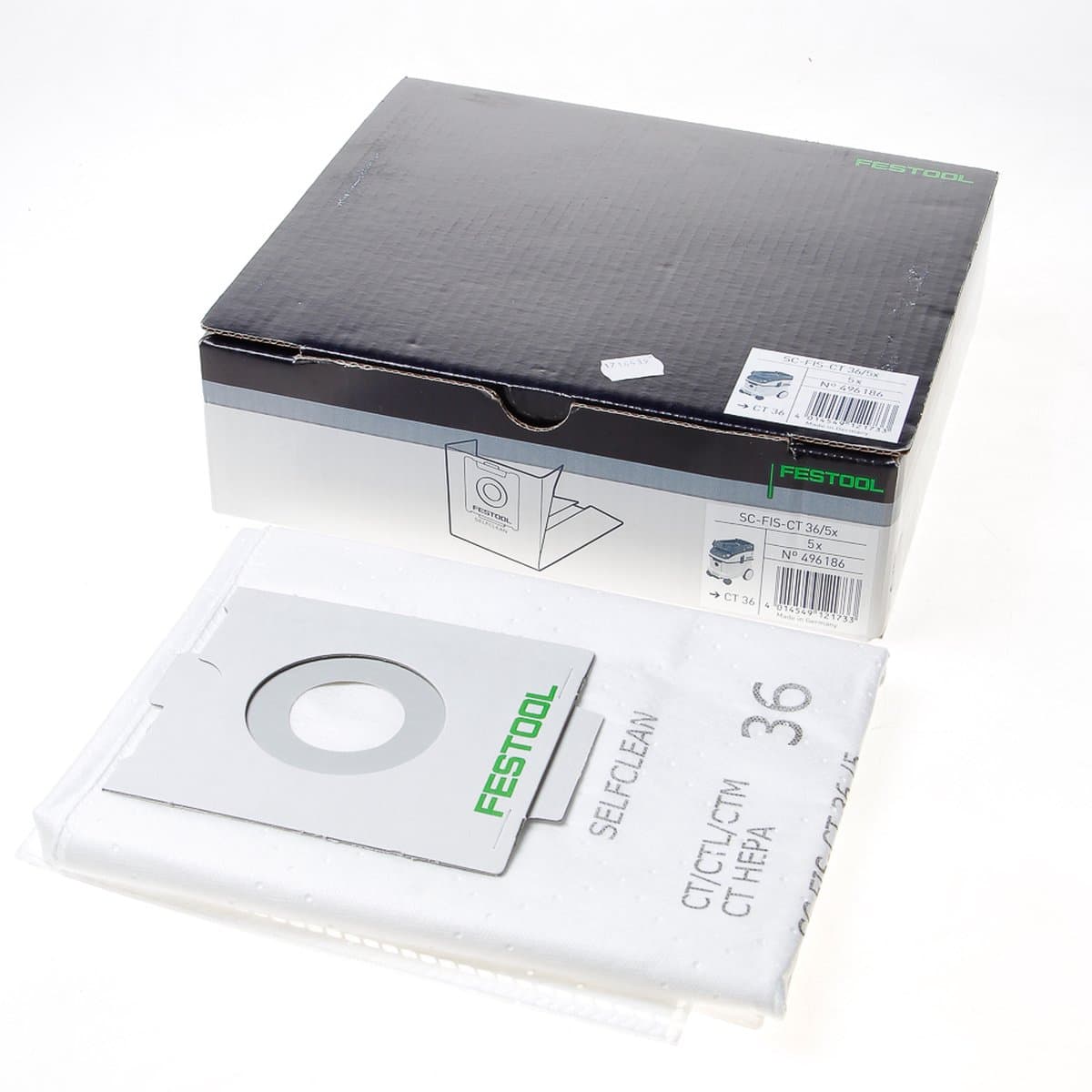 Festool SC FIS-CT 36/5 SELFCLEAN filterzak voor CT 36 VE=5 - 496186 — afbeelding 1