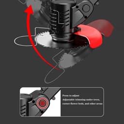Elektrische Grasmaaier - Handmaaier Accu - Gazon Onderhoud - Multifunctioneel Trimmer - 35 cm Snijbreedte - Zwart — thumbnail 2