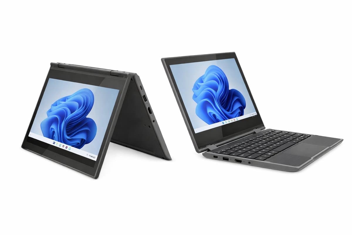 Lenovo 300e Yoga - Intel N4100 - 4 GB - 128 GB opslag - 11.6 inch - Windows 11 - Laptop en tablet in 1 - QWERTY — afbeelding 1