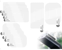 Verpakking met 8 stickers, compatibel met dashboardcamera, transparante kleefpads voor voorruiten, antistatische folies
