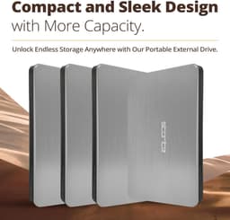 Externe harde schijf - Draagbare opslag - Gegevens veiligstellen - Snelle USB 3.0 - 1 TB - Zilver — thumbnail 4