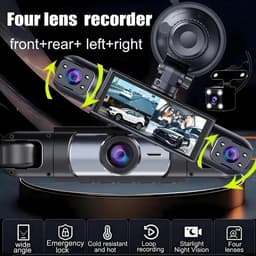 4-Camera Dashcam – 1080P Full HD Voorcamera & 720P Achter-, Linker- en Rechtercamera – Inclusief 32GB Geheugenkaart — thumbnail 4