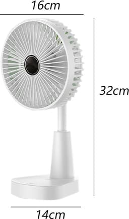 Draagbare opvouwbare ventilator voor thuis, op de camping, buiten en op kantoor; compact en duurzaam — thumbnail 3