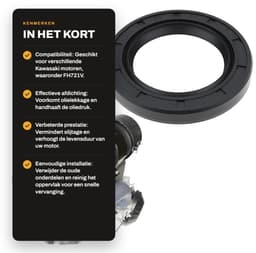Dailygoods- Oliekeerringen 2 Stuks - Compatibel met Kawasaki FH601V/FH641V/FH680V - Krukas - Afdichtingsonderdeel - Blokkeert olielekkage - Motorafdichting — thumbnail 4