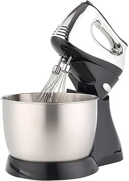 Elektrische Mixer - Keukenmachine - Bakken en Koken - Kantelbare Kop - 3 Liter Kom - Zilver — thumbnail 1