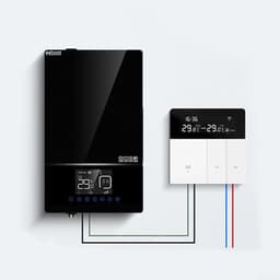 Slimme Thermostaat - Temperatuurregelaar Verwarming - Energie Besparen - App en Spraakbesturing - 86x86mm - Wit — thumbnail 1