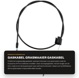 Dailygoods- Gaskabel Vervangen 55 inch - Controle Kabel - Universeel - Geschikt voor Grasmaaiers - Onderdeelnummers 427497/532427497 - Schokbestendig - Besturingskabel — thumbnail 1