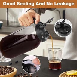 Dailygoods- Cold Brew Koffiezetapparaat 2000ml - Dikke Glazen Kan - Roestvrijstalen Filter - Lekvrij Deksel - Vaatwasmachinebestendig - Eenvoudig te gebruiken - Koffiekan — thumbnail 5