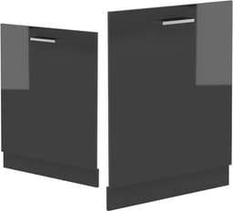Vaatwasserpaneel - Keukenfront - Keuken Integratie - Hoogglans Afwerking - 60 cm - Antraciet — thumbnail 5