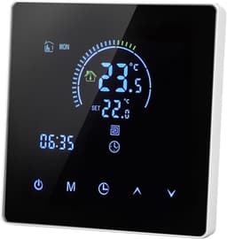 Slimme Thermostaat - Programmeerbare Thermostaat - Energiebeheer - Groot Touchscreen - 1 Eenheid - Zwart — thumbnail 4