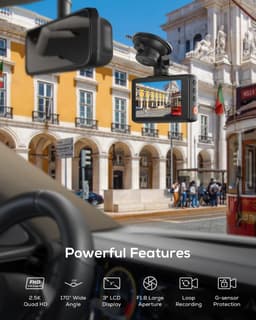 Dashcam - 2,5K QHD - Automatische opname - 24-uurs parkeermodus - Voor auto — thumbnail 2