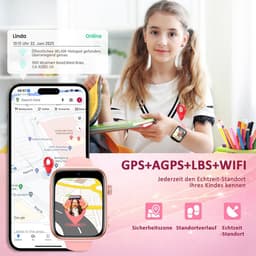 FOSMET 4G Smartwatch Kinderen - KidsWatch - Kinder Smartwatch - GPS Horloge Kind - SOS Knop - Tweeweg-gesprekken - GPS Horloge Kind - Kinderhorloge met Simkaart - Videobellen - Geschikt voor 4-12 Jaar - Meisje - Roze — thumbnail 4